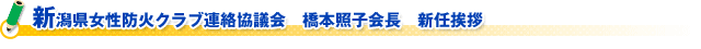 （財）日本防火協会　片山会長新春ご挨拶