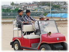 ミニ消防車の乗車