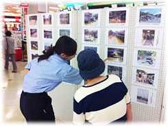 昨年7月九州北部豪雨の様子を展示