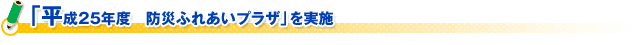 「平成２５年度　防災ふれあいプラザ」を実施